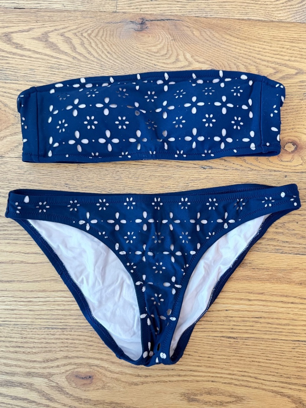 J. Crew Strapless Bikini Bandeau and Bikini Bottom Set (Size XS)